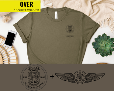 Navy Master Chief Aircrew Qualification T-Shirt - Black & White Collection